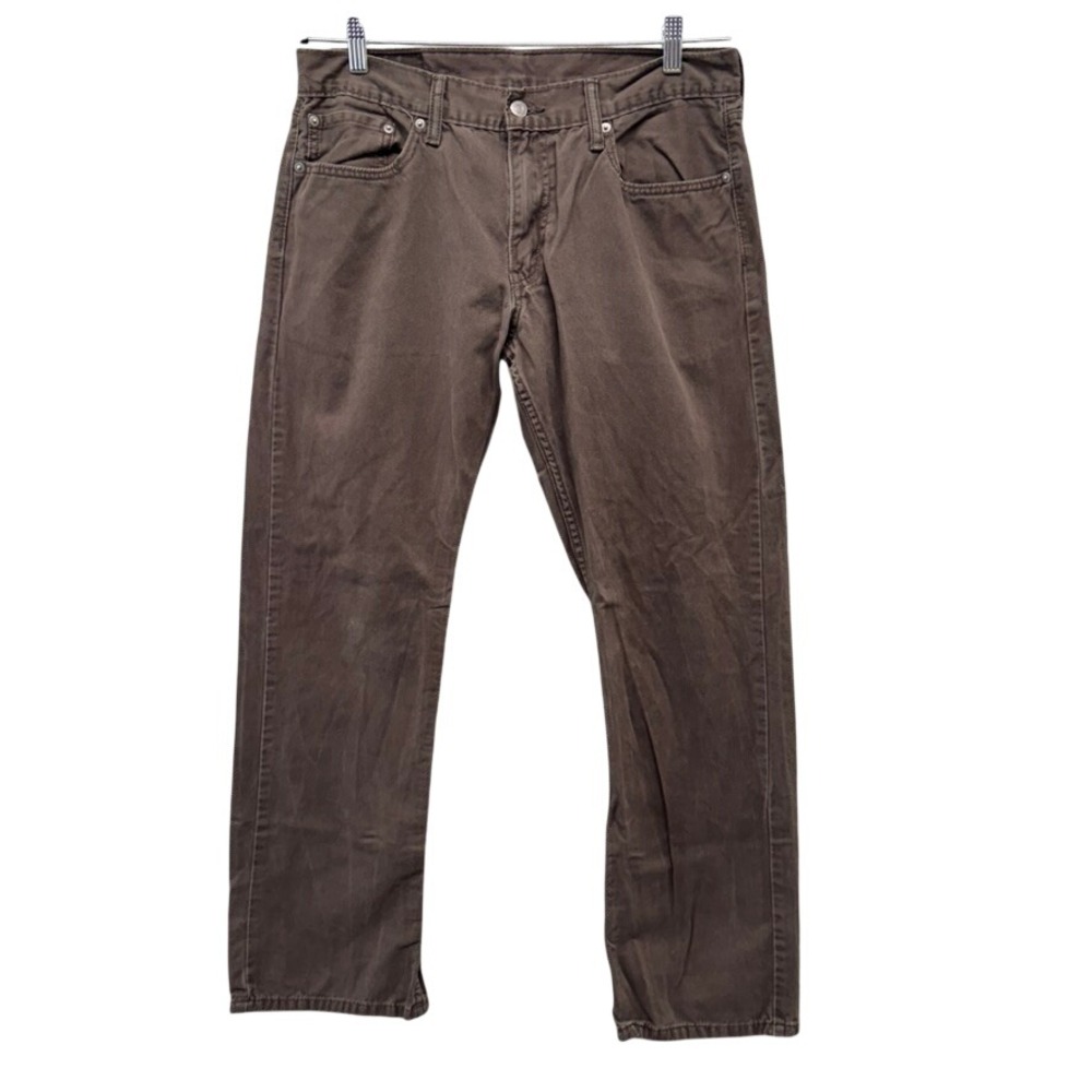 Levis 514 Straight Fit Pants Mens 34x30 Brown Cotton Twill Trousers 514-0692